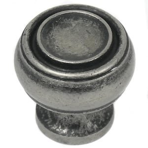 Balance 1-1/4 in. Distressed Pewter Round Cabinet Knob