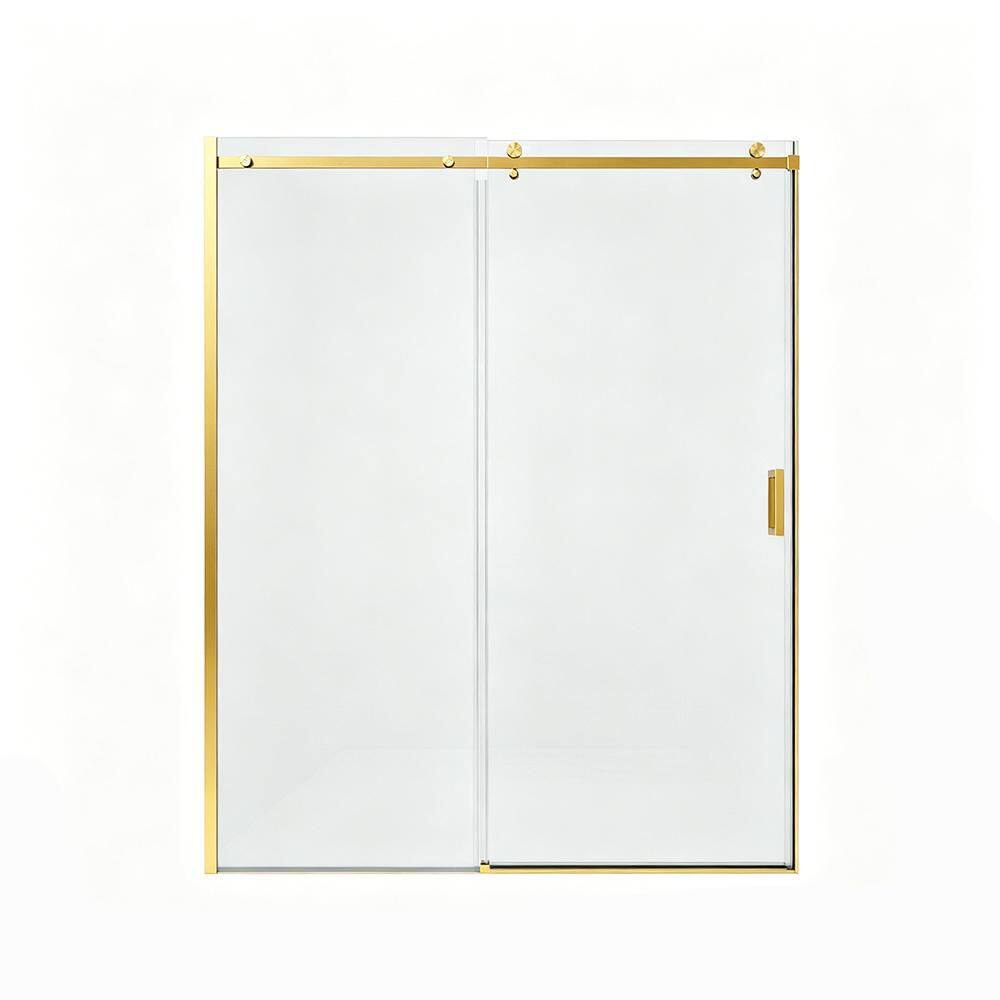 56 in-60 in 74 in.HFrameless Single Sliding Shower Door, 8mm Tempered Glass, Gold price history on PriceWatchPro