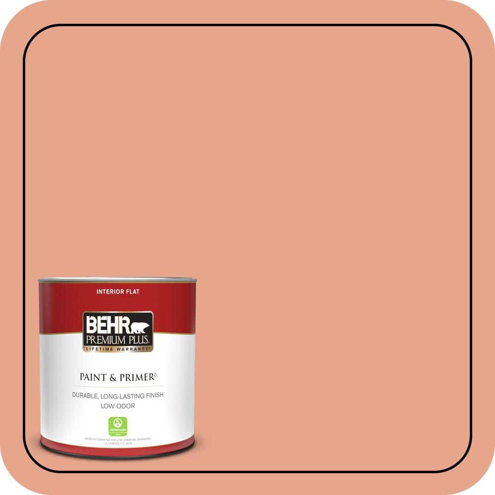 1 qt. #M180-4 Priceless Coral Flat Low Odor Interior Paint & Primer product image for price tracking
