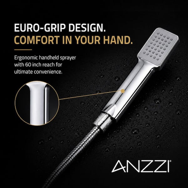 ANZZI VELD Series 64 in. 2-Jetted Full Body Shower Panel System