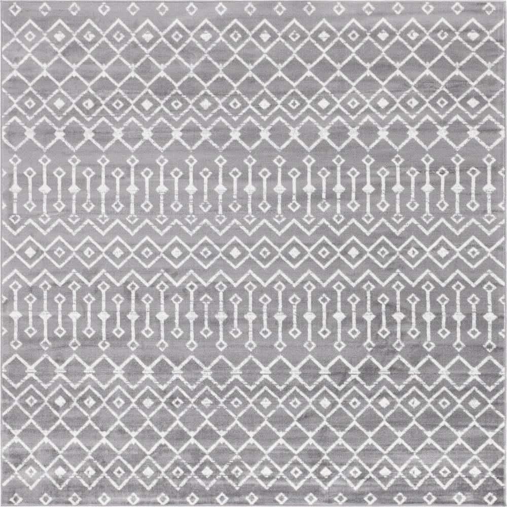 Moroccan Trellis Mamounia Gray 8 ft. x 8 ft. Area Rug price history on PriceWatchPro