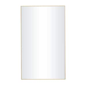 40 in. x 24 in. Rectangle Framed Gold Wall Mirror with Thin Frame