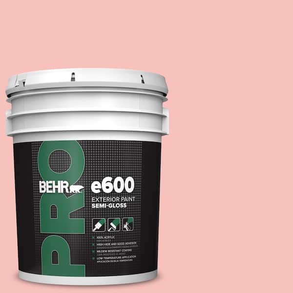 BEHR PRO 5 gal. #160A-3 Pink Hydrangea Semi-Gloss Exterior Paint