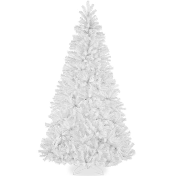 Best Choice Products 6 ft. White Spruce Artificial Christmas Tree ...