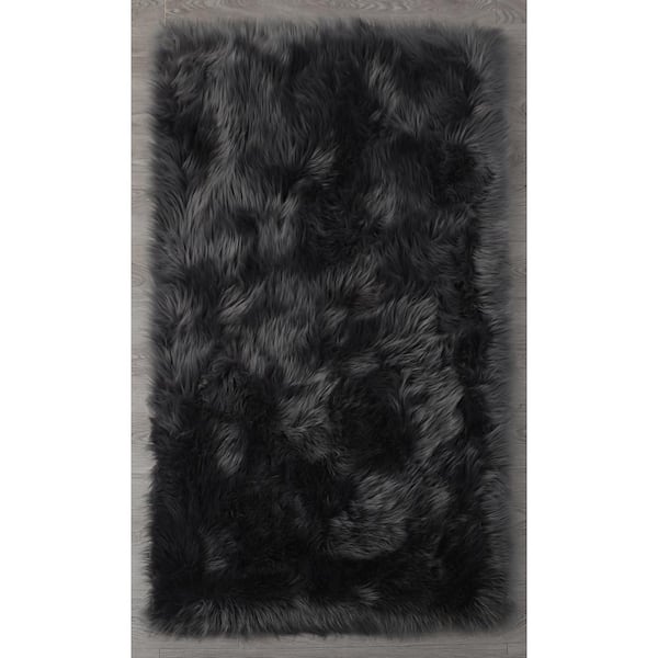 Cozy Collection Ultra Soft Gray 6 ft. x 9 ft. Area Rug