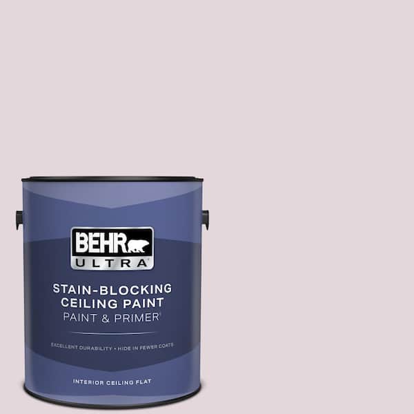 BEHR ULTRA 1 gal. #S110-1 Secret Scent Ceiling Flat Interior Paint with Primer
