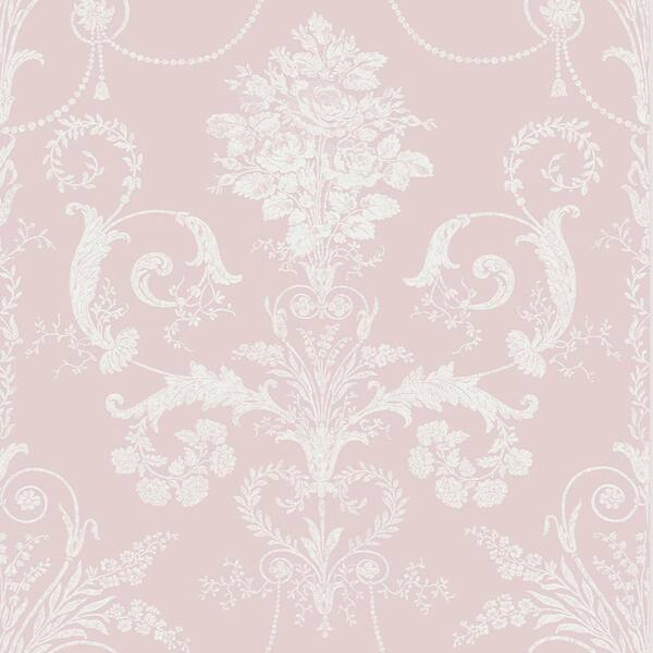 Laura Ashley Josette Amethyst Unpasted Removable Wallpaper Sample