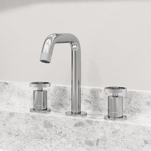 Cass Two Handle Three-Hole Widespread Bathroom Faucet in Chrome