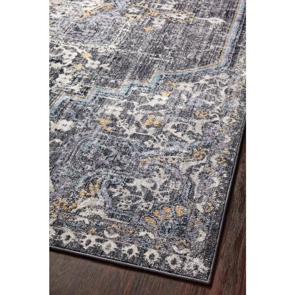 Charcoal Gold Opulence 85"x120" Synthetic Area Rug
