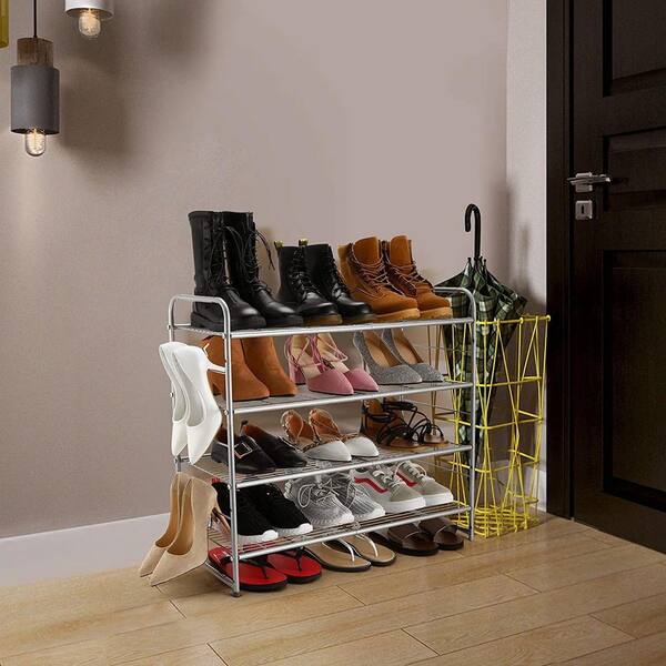 3-Tier Long Shoe Rack for Closet Stackable Wide Shoe Shelf Organizer and Storage for Floor, Entryway (Bronze), Women's, Size: 42.7 x 11.4 x 24.4