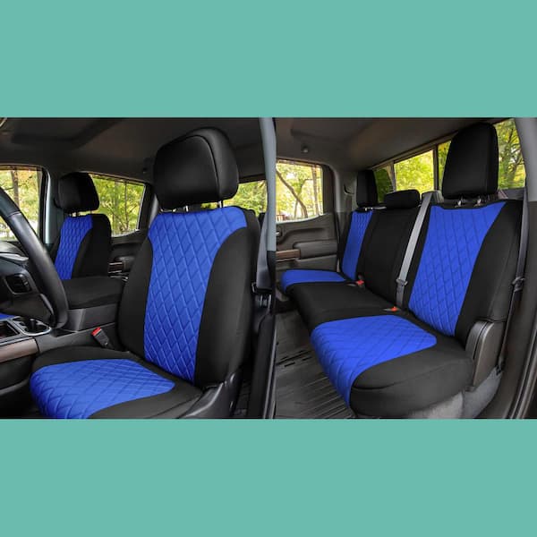 FH Group Neoprene Custom Fit Seat Covers for 2019-2023 Chevrolet Silverado 1500 2500HD 3500HD RST to LTZ to High Country