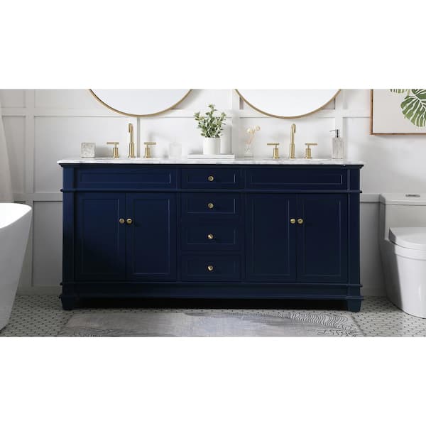 72 Navy Blue Double Sink Vanity