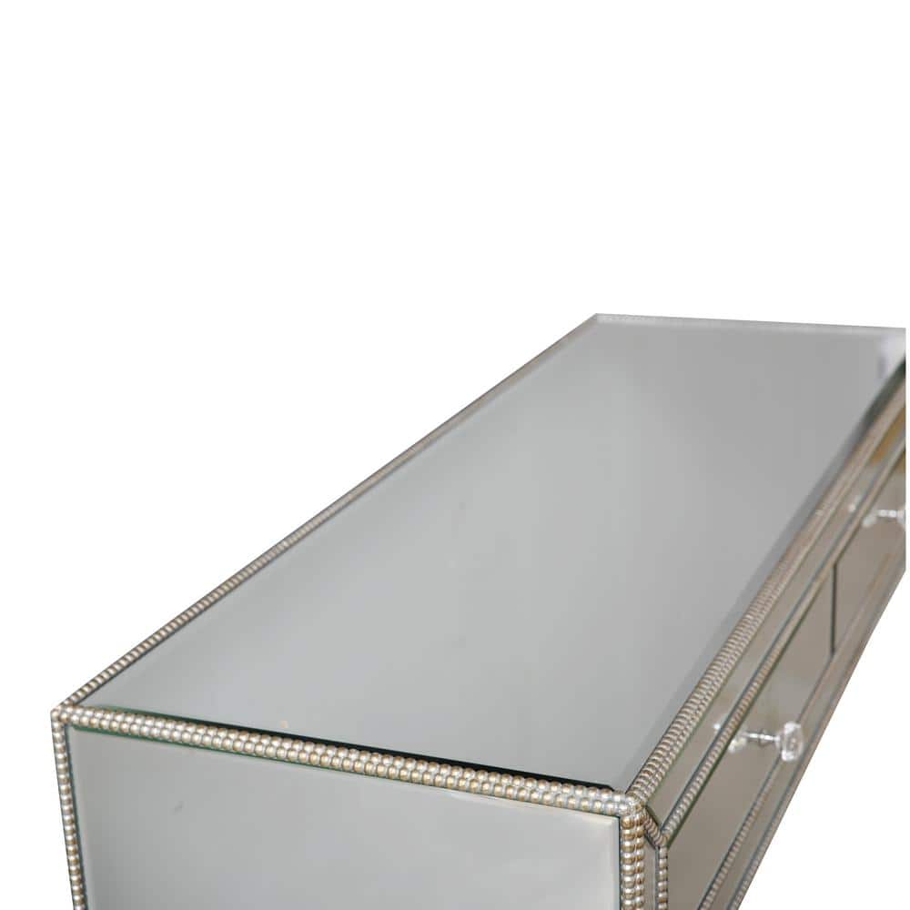 Alice Mirrored Glass Console Table with Storage