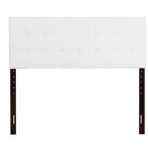 Super Nova White Full Upholstered Tufted Panel Headboard