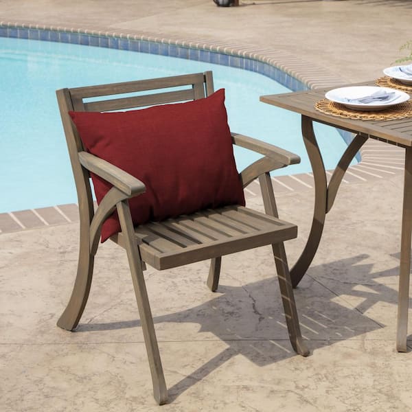 Ruby Leala Texture Rectangle Outdoor Throw Pillow