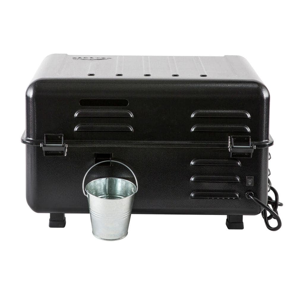 Black Portable Wood Pellet Grill and Smoker with Digital Controller
