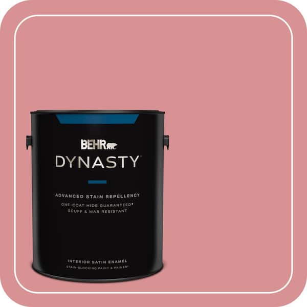 BEHR DYNASTY 1 gal. Home Decorators Collection #HDC-CT-11 La Vie En Rose Satin Enamel Interior Stain-Blocking Paint and Primer