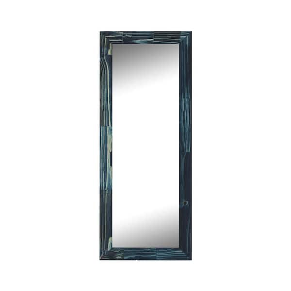 Hitchcock Butterfield Yosemite 28.5 in. x 72.5 in. Rustic Rectangle Framed Blue Full-Length Decorative Mirror