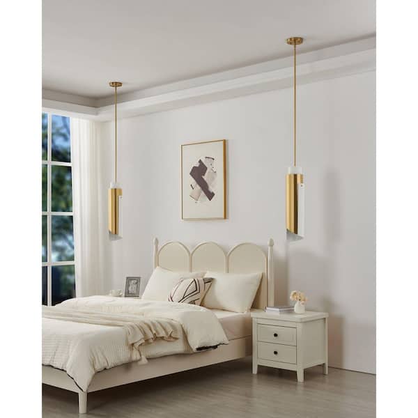 Thesis Enzio 6-inch 1-light Brushed Gold Pendant Light with