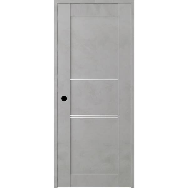 Belldinni 30 in. x 80 in. Vona 07 3H Right-Hand Light Urban Textured Solid Core Wood Single Prehung Interior Door
