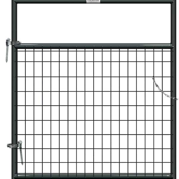 Ranch Master 48 in. x 50 in. Painted Gray Tube Gate