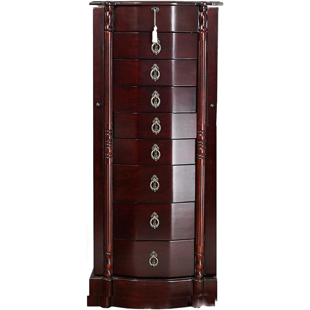 HIVES HONEY Sheffield Cherry Jewelry Armoire 6008608 The Home Depot
