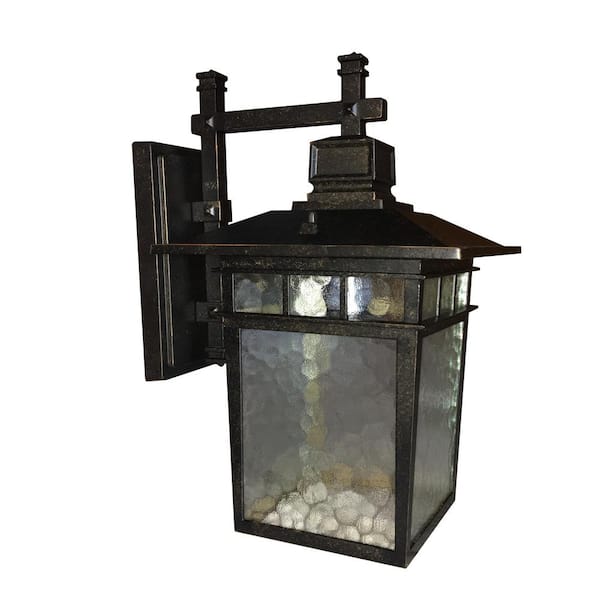 Unbranded Cullen 1-Light Imperial Black Outdoor Wall Mount Barn Light Sconce Lantern