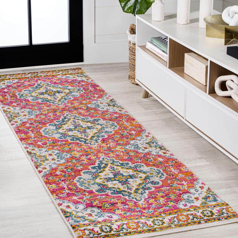 Bohemian Flair Boho Vintage Medallion Fuchsia/Ivory 2 ft. x 8 ft. Runner Rug price history on PriceWatchPro