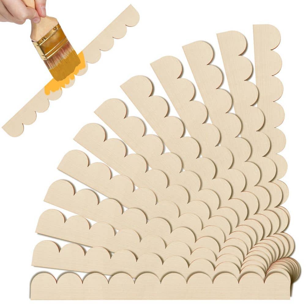 1.57 in. x 1.31 ft. Scalloped Composite Drywall Trim for Home Wall Cabinet Window Door DIY Decor, Natural (12-Pack) price history on PriceWatchPro