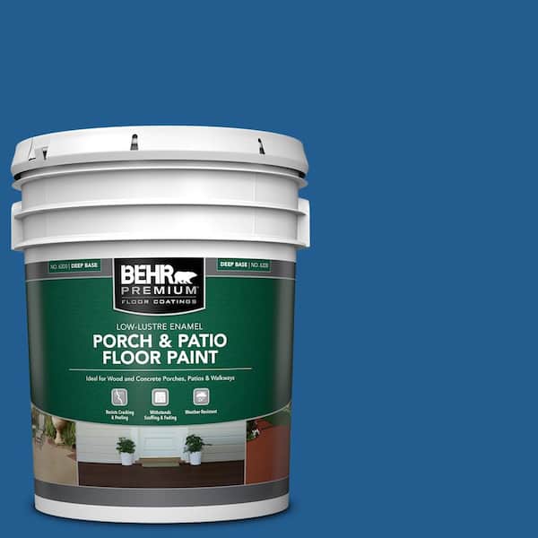 BEHR PREMIUM 5 gal. #S-G-570 Sapphire Lace Low-Lustre Enamel Interior/Exterior Porch and Patio Floor Paint