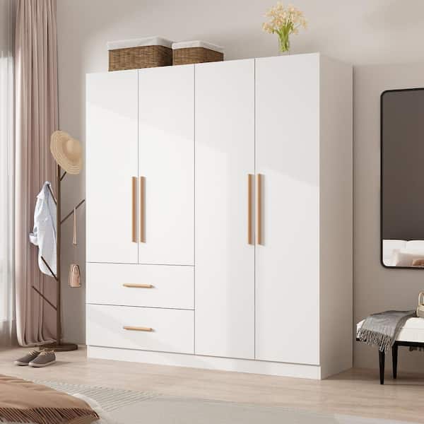 Large Storage Cabinet,Armoire Wardrobe Closet,Filing Cabinets for Home  Office,Locker Cabinet with 2 Doors and 4 Shelves, for Living Room, Bedroom