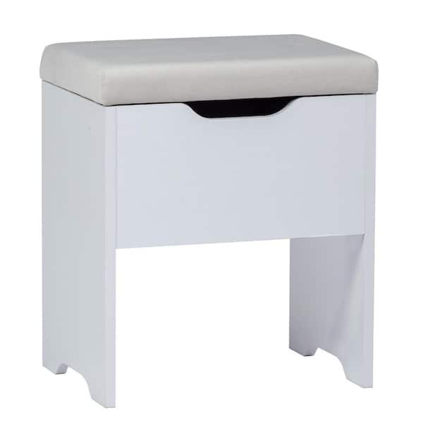 VECELO Vanity Set with LED Lighted Mirror and Power Outlet
