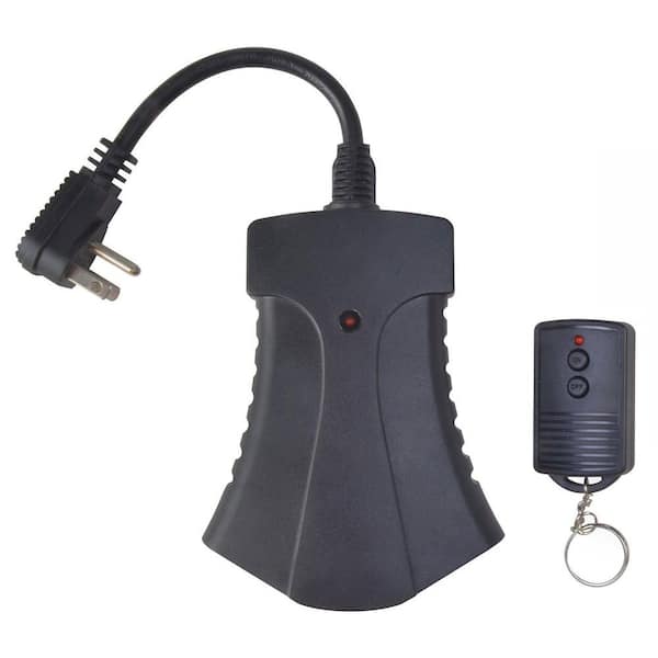 Waterproof Outdoor LED Light Wireless Remote Outlet Power Control Switch  Plug In
