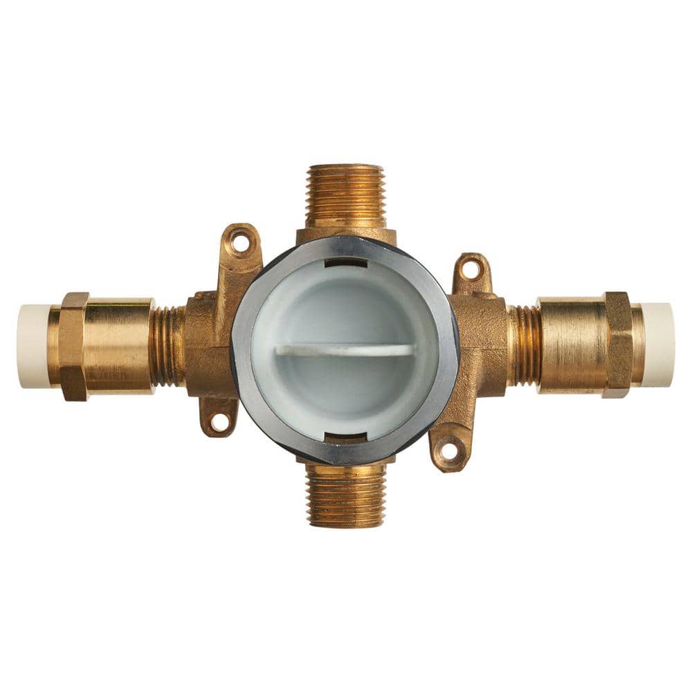 Universal Brass Shower Rough-In Valve with CPVC Inlets