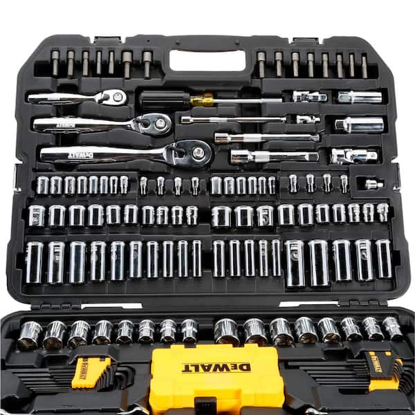 DEWALT - 1/4 in., 3/8 in. and ½ in. Drive Polished Chrome Mechanics Tool Set (168-Piece)