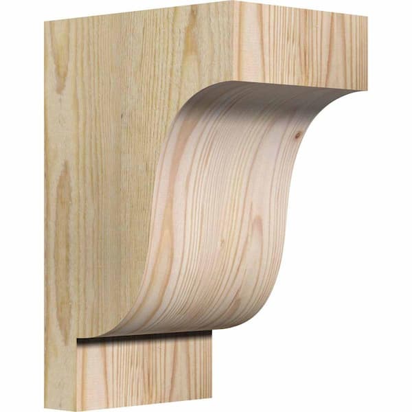Ekena Millwork 6 in. x 8 in. x 12 in. Douglas Fir Newport Rough Sawn Corbel