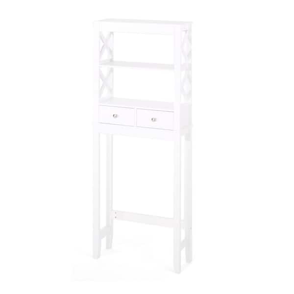 Noble House Mulligan 23.75 in. W x 8.75 in. D x 25.75 in. H Over-The-Toilet Rack in White