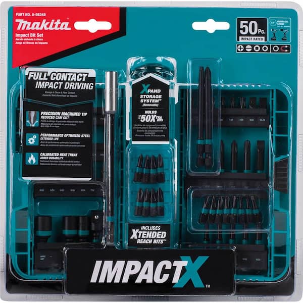 Makita ImpactX Driver Bit Set (50-Piece) A-98348 - The Home Depot