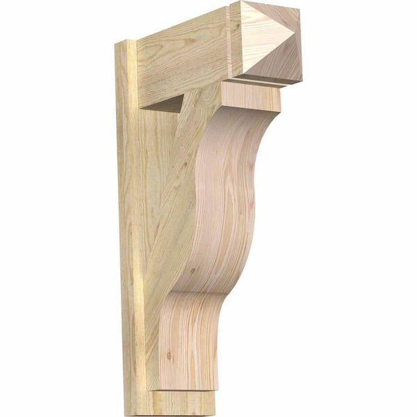 Ekena Millwork 8 in. x 32 in. x 20 in. Fuston Arts and Crafts Rough Sawn Douglas Fir Outlooker
