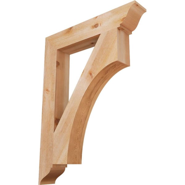 Ekena Millwork 6 in. x 48 in. x 36 in. Western Red Cedar Westlake Traditional Rough Sawn Bracket