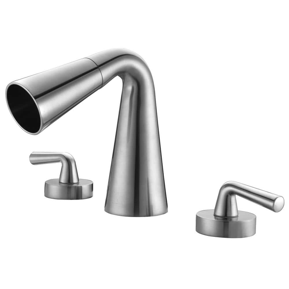 8 in. Widespread 2-Handle Luxury Bathroom Faucet in Brushed Nickel