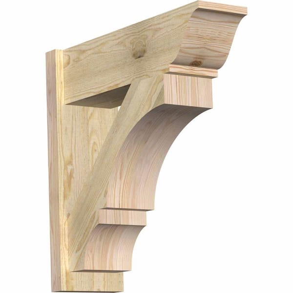 Ekena Millwork 8 in. x 26 in. x 26 in. Douglas Fir Balboa Traditional Rough Sawn Outlooker