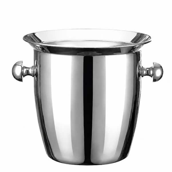 5 qt. Silver Stainless Steel 2 Bottle Wine Bucket with Handle for Parties, Indoor, Outdoor, Camping and Picnic