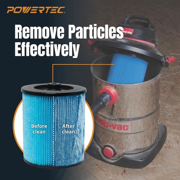 6-10 Gal. Filter Bags 2-Pack for Craftsman 39970 w/17816 Cartridge Filters 2-Pack for Most 5 Gal. & Above Wet/Dry Vacuum