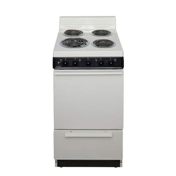 Premier 20 in. 2.42 cu. ft. Electric Range in Biscuit