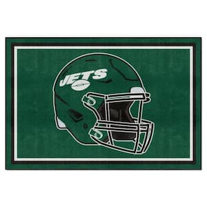 New York Jets Green 5 ft. x 8 ft. Plush Area Rug