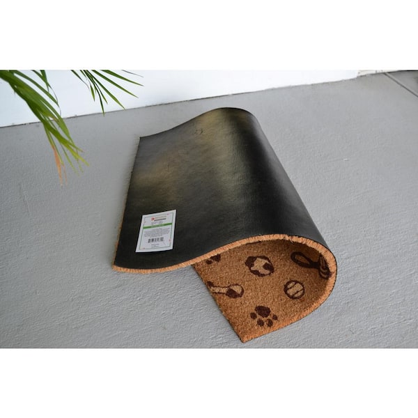 Vinyl Back Puppy 30 in. x 18 in. Coir Door Mat