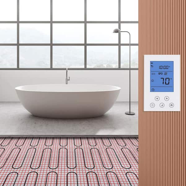 Floor Heating Mat 100 Sq. ft Electric Radiant In-Floor Heated Warm System with Digital Floor Sensing Thermostat