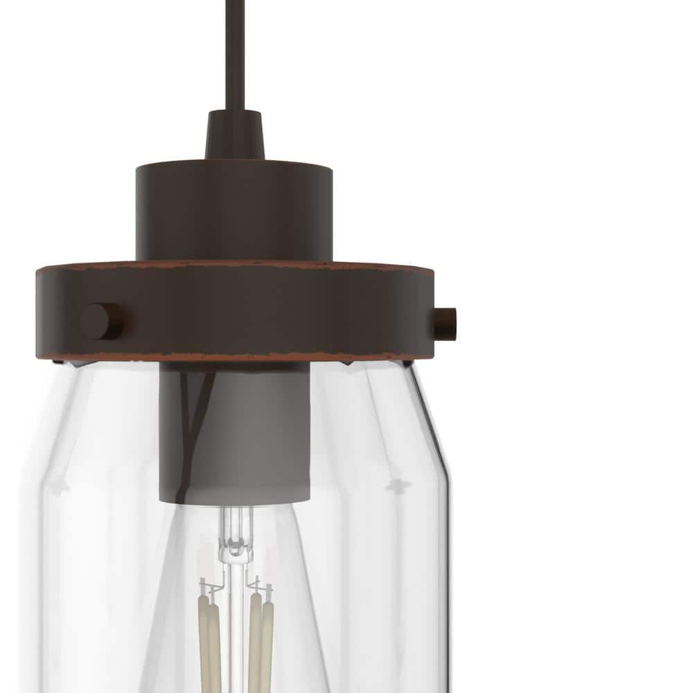 Devon Park Onyx Bengal 8.75" Rustic Cluster Jar Pendant Light