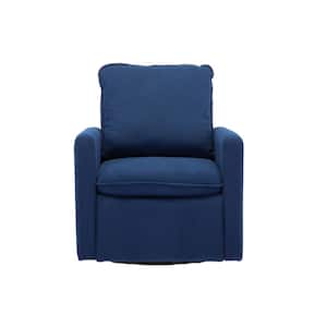 Navy Velvet 360° Swivel Accent Sofa Chair for Living Room